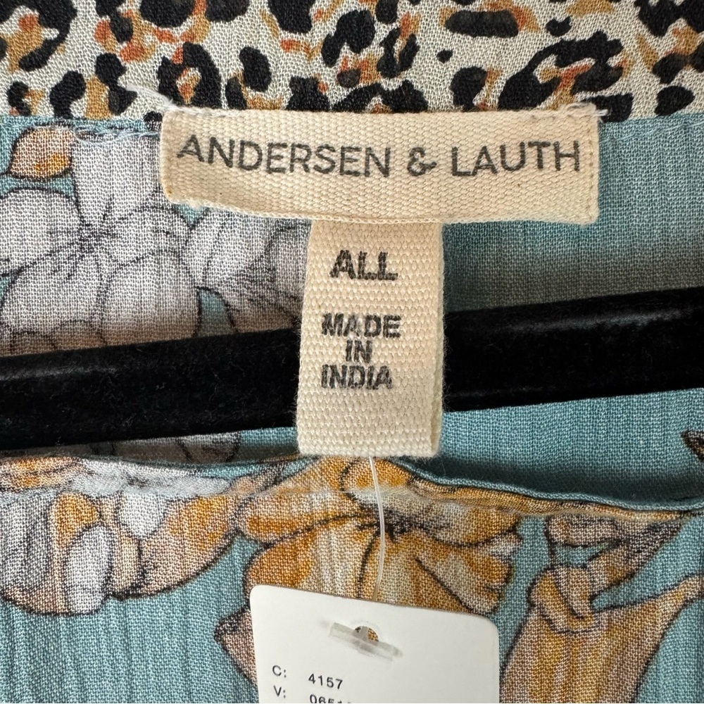 NWT Anthropologie Andersen & Lauth Zoe Leopard-Trimmed Kimono Size All One Size - Picture 3 of 11